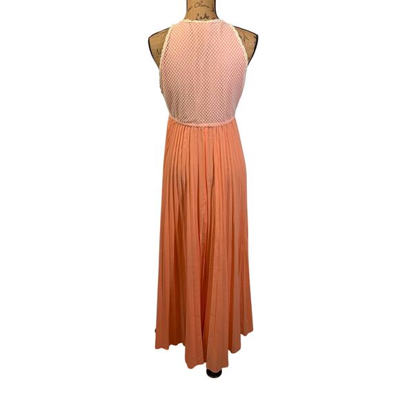 MATEJ ODETTE BARSA Nightgown MED Vintage Sleeveless Tie Front Accordion Skirt - Picture 3 of 12